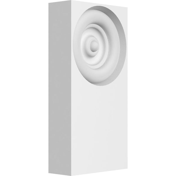 Ekena Millwork Standard Foster Bullseye Plinth Block with Square Edge, 2"W x 4"H x 3/4"P PBP020X040X075FOS02 - main